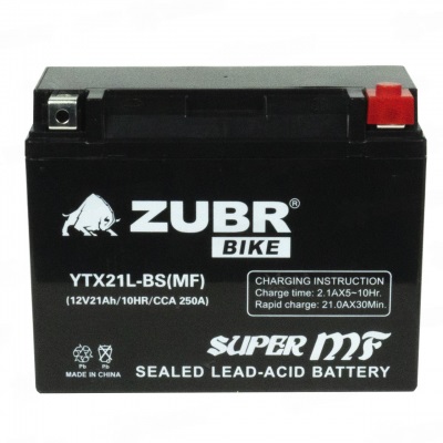 Аккумуляторная батарея ZUBR YTX21L-BS (MF) 21 Ah